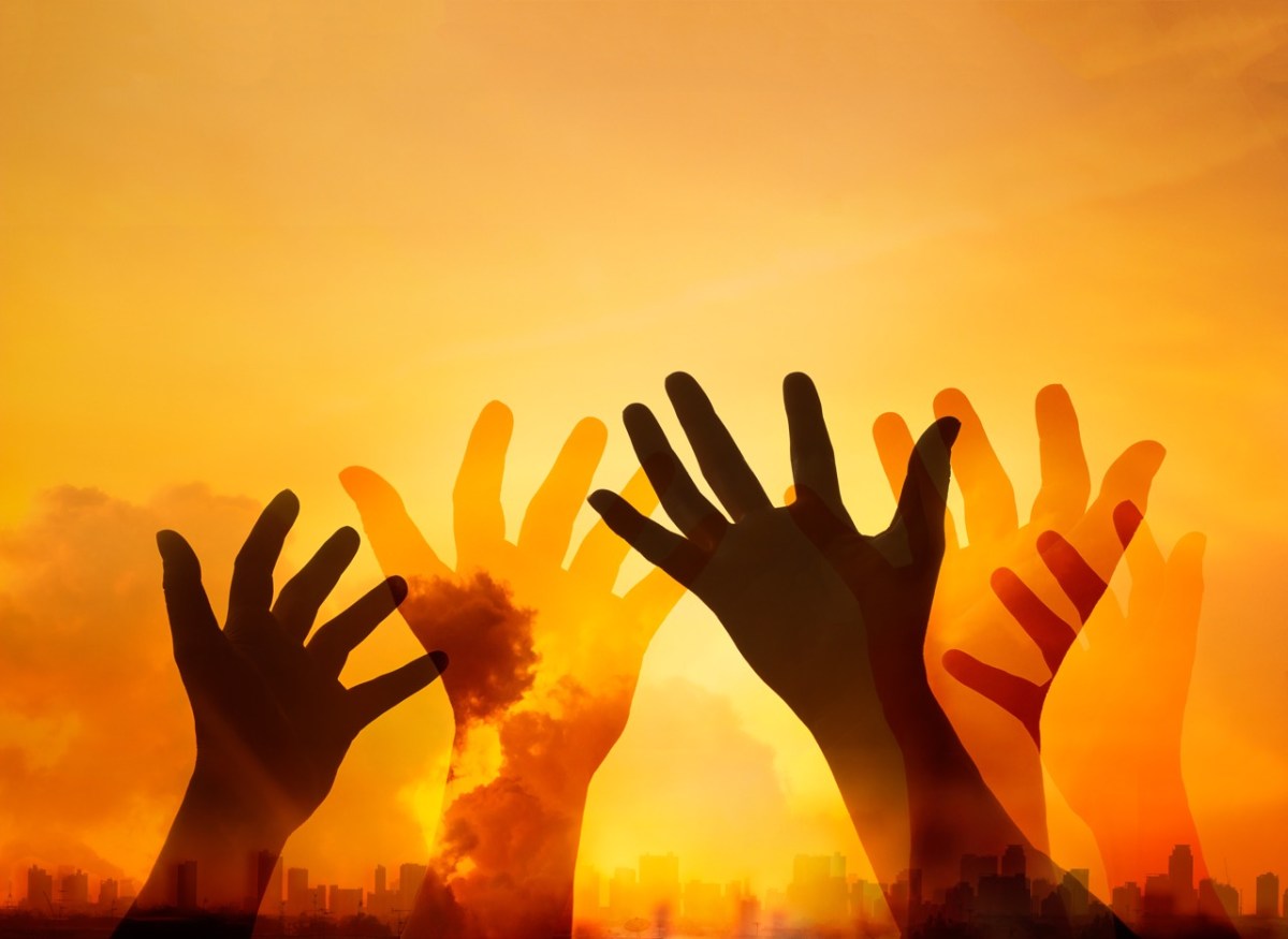 Reaching out to&nbsp;God.